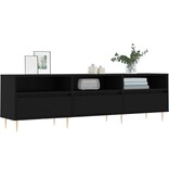 VidaXL Tv-meubel 150x30x44,5 cm bewerkt hout zwart