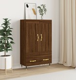 VidaXL Hoge kast 69,5x31x115 cm bewerkt hout bruin eikenkleur