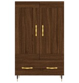VidaXL Hoge kast 69,5x31x115 cm bewerkt hout bruin eikenkleur