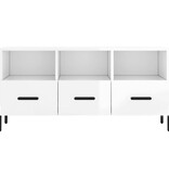 VidaXL Tv-meubel 102x36x50 cm bewerkt hout hoogglans wit