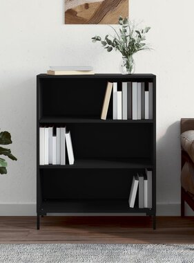 VidaXL Boekenkast 69,5x32,5x90 cm bewerkt hout zwart