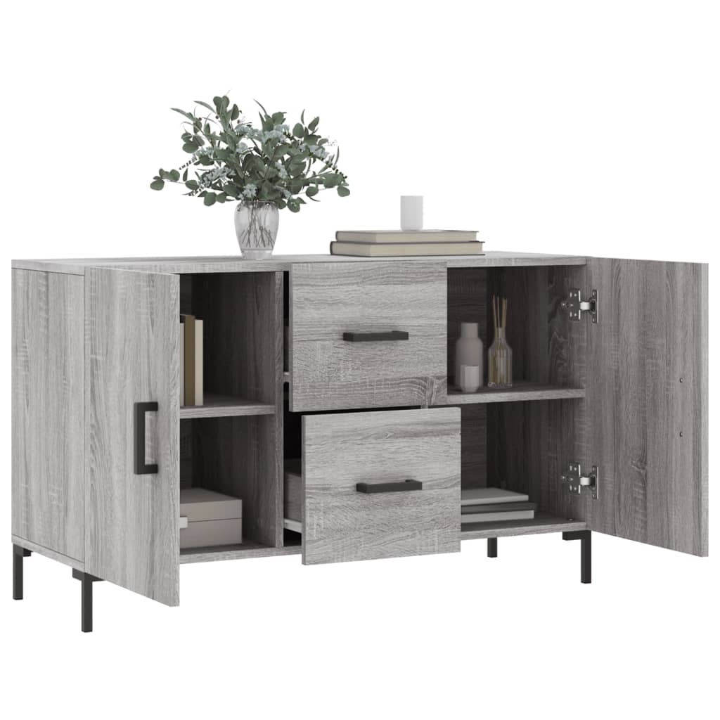 VidaXL Dressoir 100x36x60 cm bewerkt hout grijs sonoma eikenkleurig