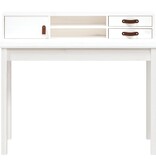 VidaXL Bureau 110x50x93 cm massief grenenhout wit