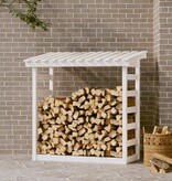 VidaXL Haardhoutrek 108x64,5x110 cm massief grenenhout wit