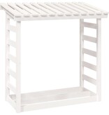 VidaXL Haardhoutrek 108x64,5x110 cm massief grenenhout wit