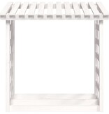 VidaXL Haardhoutrek 108x64,5x110 cm massief grenenhout wit