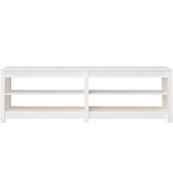 VidaXL Schoenenbank 160x36,5x50 cm massief grenenhout wit