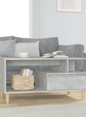 VidaXL Salontafel 90x49x45 cm bewerkt hout betongrijs