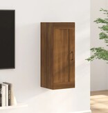 VidaXL Wandkast 35x34x90 cm bewerkt hout bruin eikenkleur
