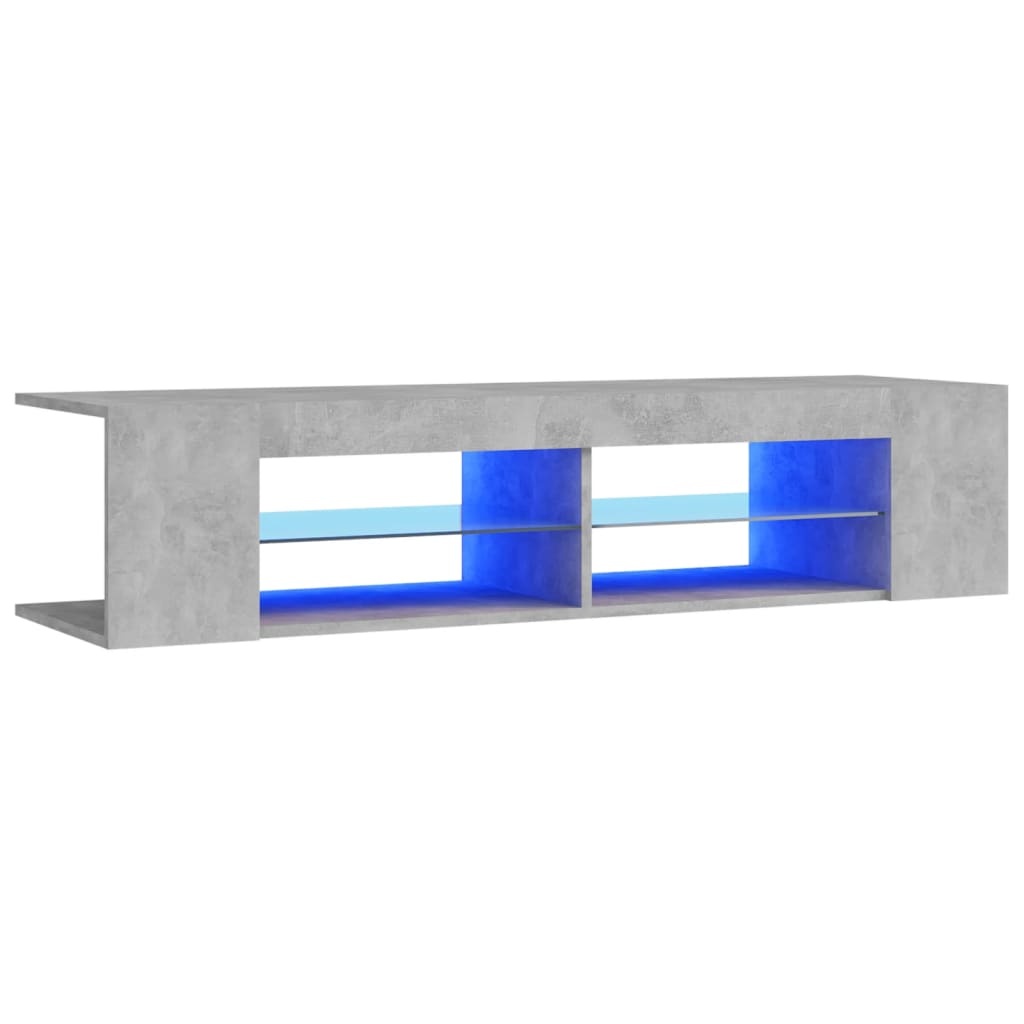 VidaXL Tv-meubel met LED-verlichting 135x39x30 cm betongrijs