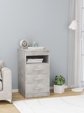 VidaXL Ladekast 40x50x76 cm bewerkt hout betongrijs