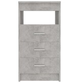VidaXL Ladekast 40x50x76 cm bewerkt hout betongrijs