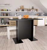 VidaXL Eettafel 110x60x75 cm bewerkt hout zwart