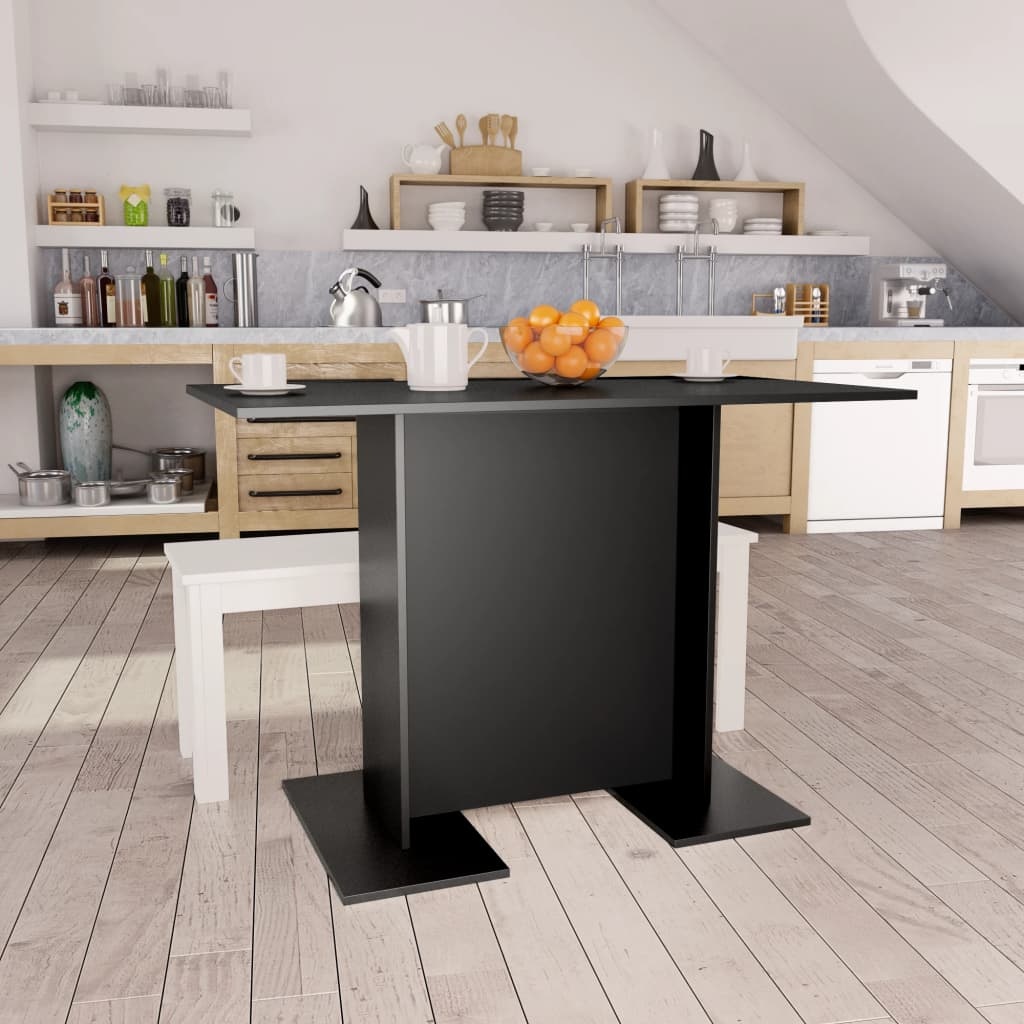 VidaXL Eettafel 110x60x75 cm bewerkt hout zwart