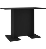 VidaXL Eettafel 110x60x75 cm bewerkt hout zwart