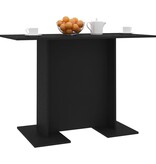VidaXL Eettafel 110x60x75 cm bewerkt hout zwart