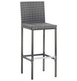 VidaXL 9-delige Tuinbarset poly rattan en acaciahout grijs
