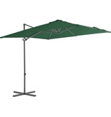 VidaXL Zweefparasol met stalen paal 250x250 cm groen
