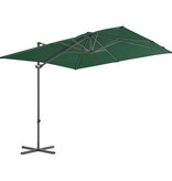 VidaXL Zweefparasol met stalen paal 250x250 cm groen