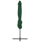 VidaXL Zweefparasol met stalen paal 250x250 cm groen