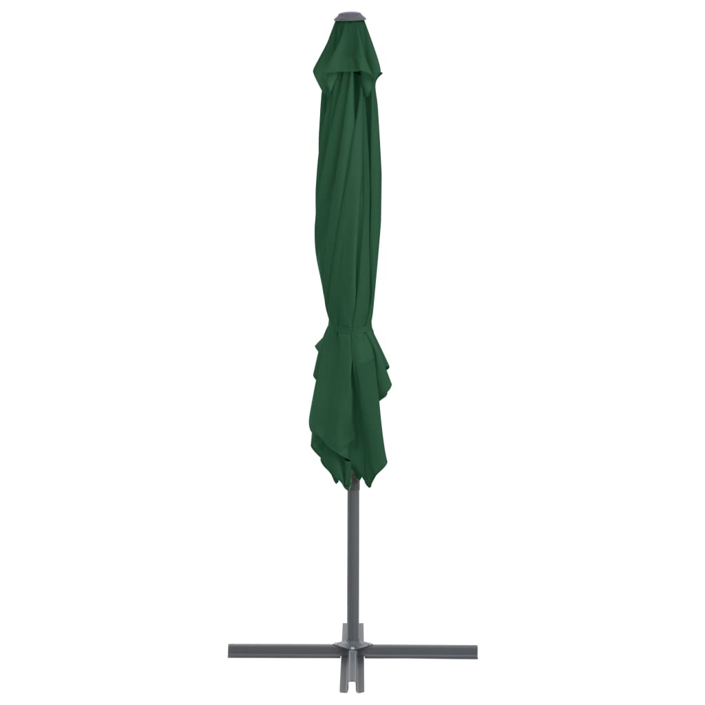 VidaXL Zweefparasol met stalen paal 250x250 cm groen