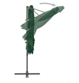 VidaXL Zweefparasol met stalen paal 250x250 cm groen