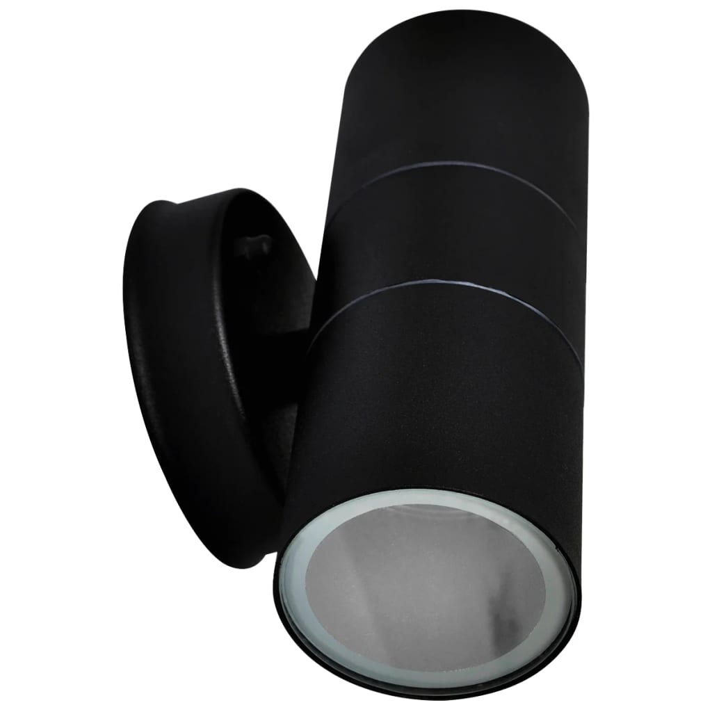 VidaXL Buitenwandlampen 2 st op-/neerwaarts roestvrij staal