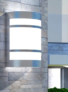 VidaXL Wandlamp voor buiten licht roestvrij staal