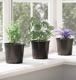 VidaXL Bloempot 50 pcs Zwart Ø 15 x 12.5 cm Kunststof