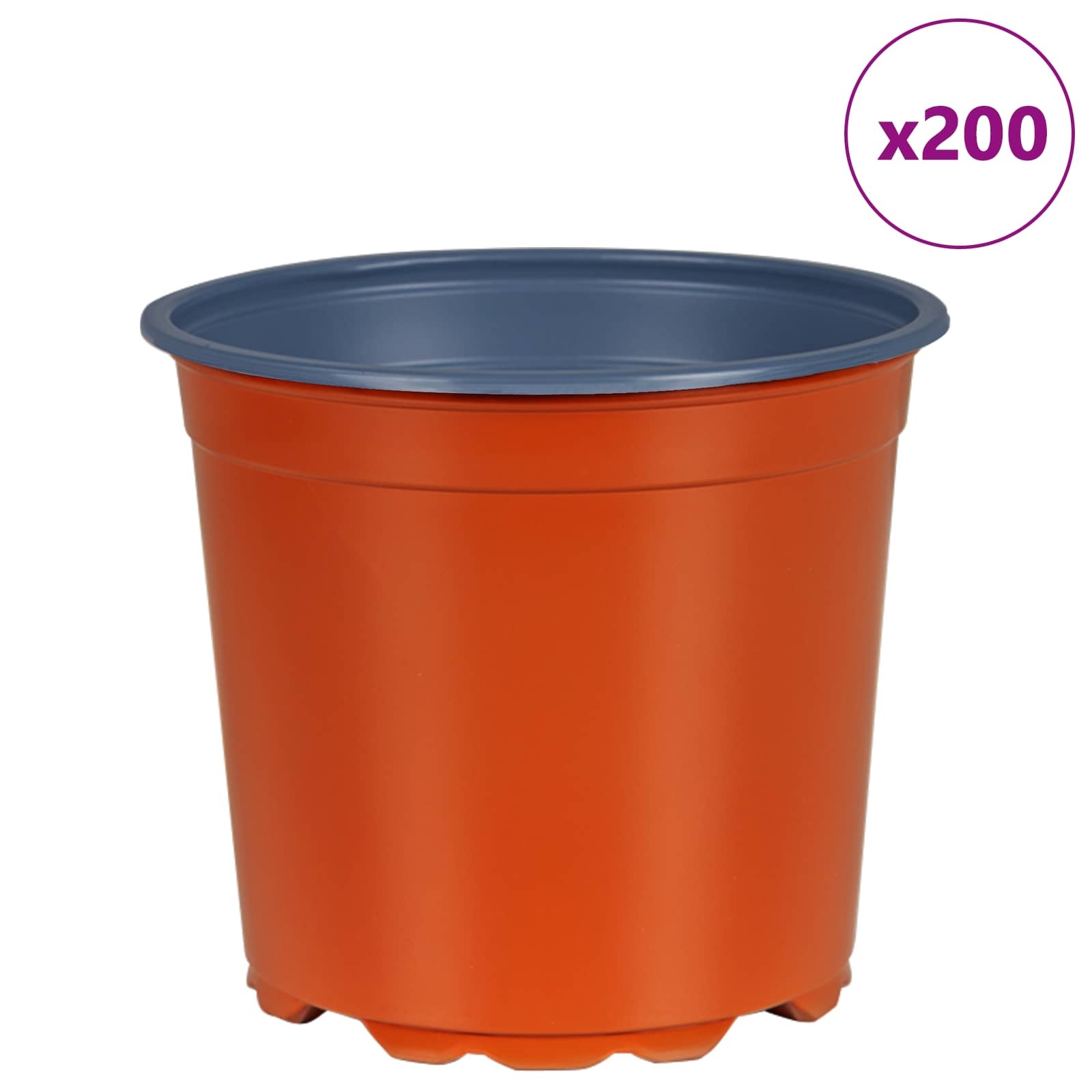VidaXL Bloempot 200 pcs Keramiek Ø 15 x 12.5 cm Kunststof