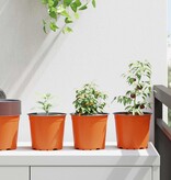 VidaXL Bloempot 100 pcs Keramiek Ø 15 x 12.5 cm Kunststof