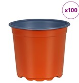 VidaXL Bloempot 100 pcs Keramiek Ø 15 x 12.5 cm Kunststof