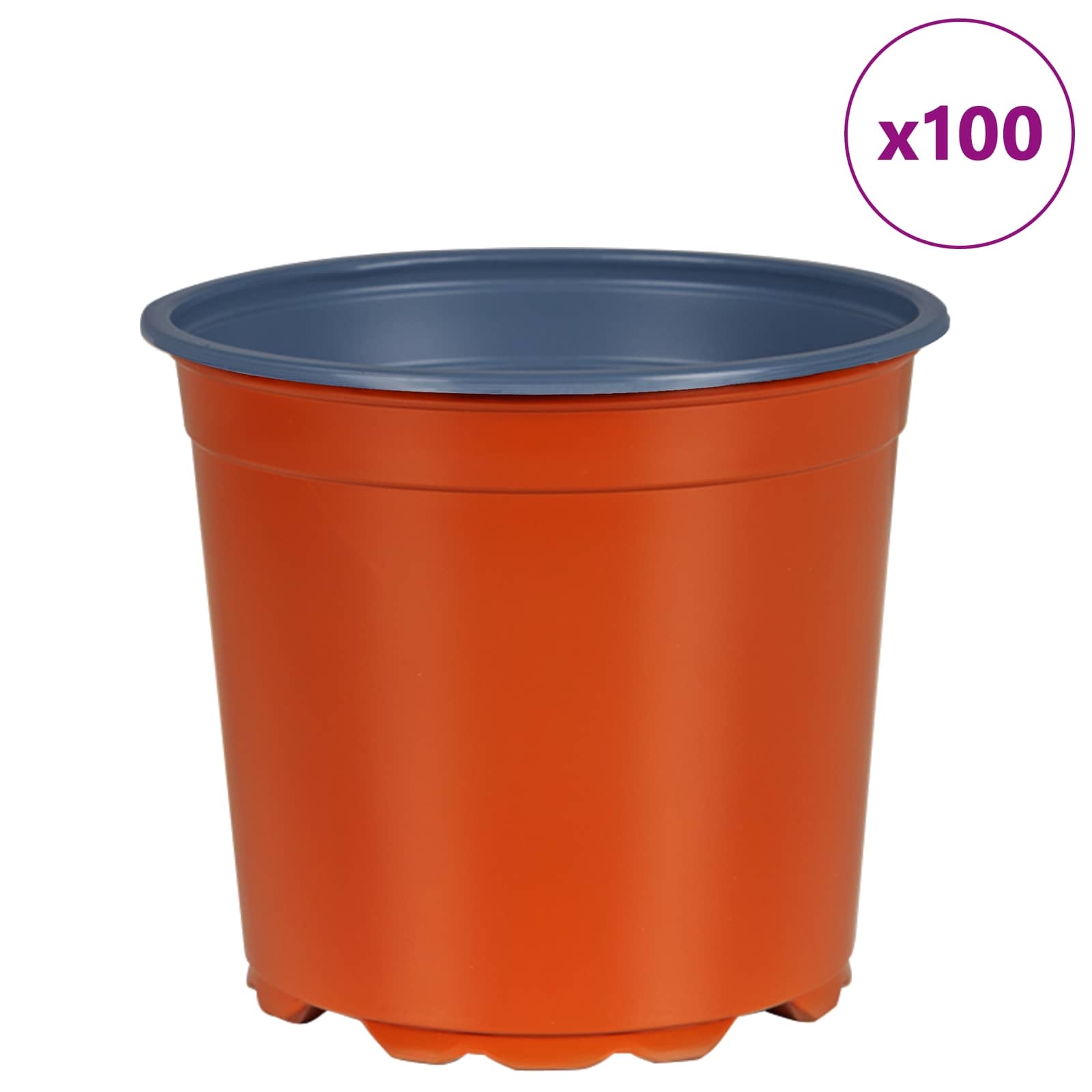VidaXL Bloempot 100 pcs Keramiek Ø 15 x 12.5 cm Kunststof
