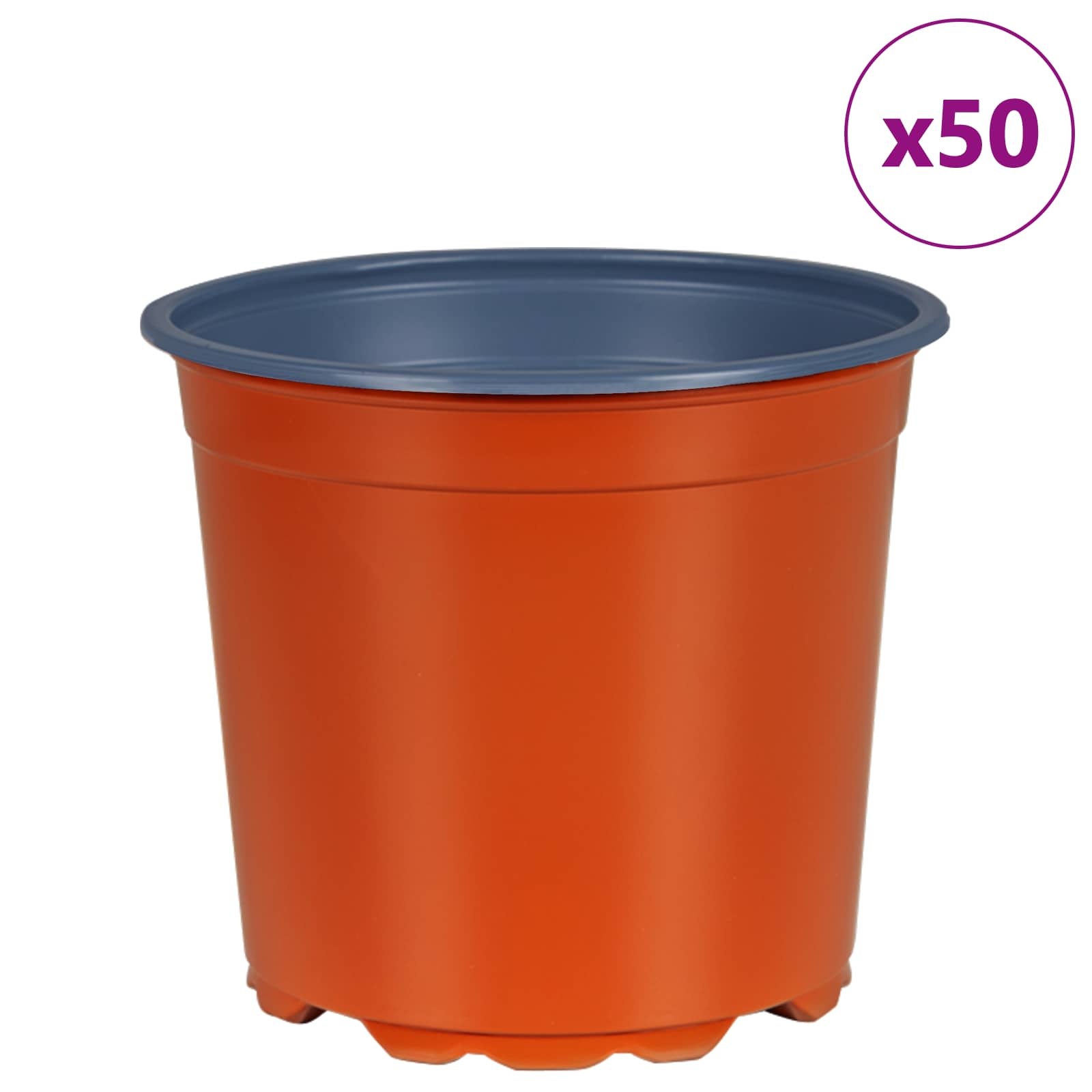 VidaXL Bloempot 50 pcs Keramiek Ø 15 x 12.5 cm Kunststof