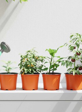 VidaXL Bloempot 50 pcs Keramiek Ø 15 x 12.5 cm Kunststof