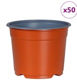 VidaXL Bloempot 50 pcs Keramiek Ø 15 x 12.5 cm Kunststof