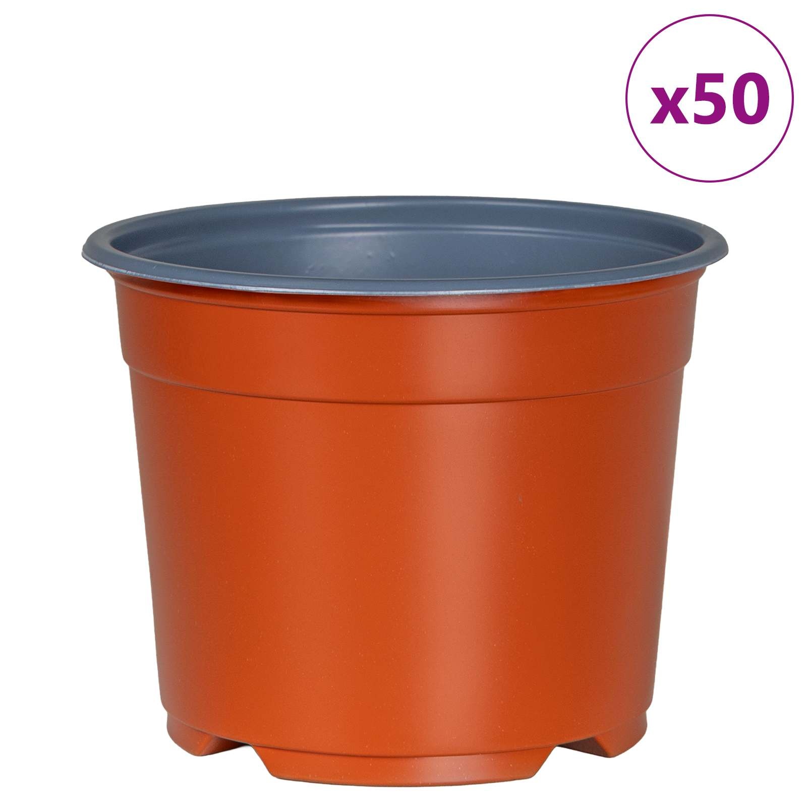 VidaXL Bloempot 50 pcs Keramiek Ø 15 x 12.5 cm Kunststof