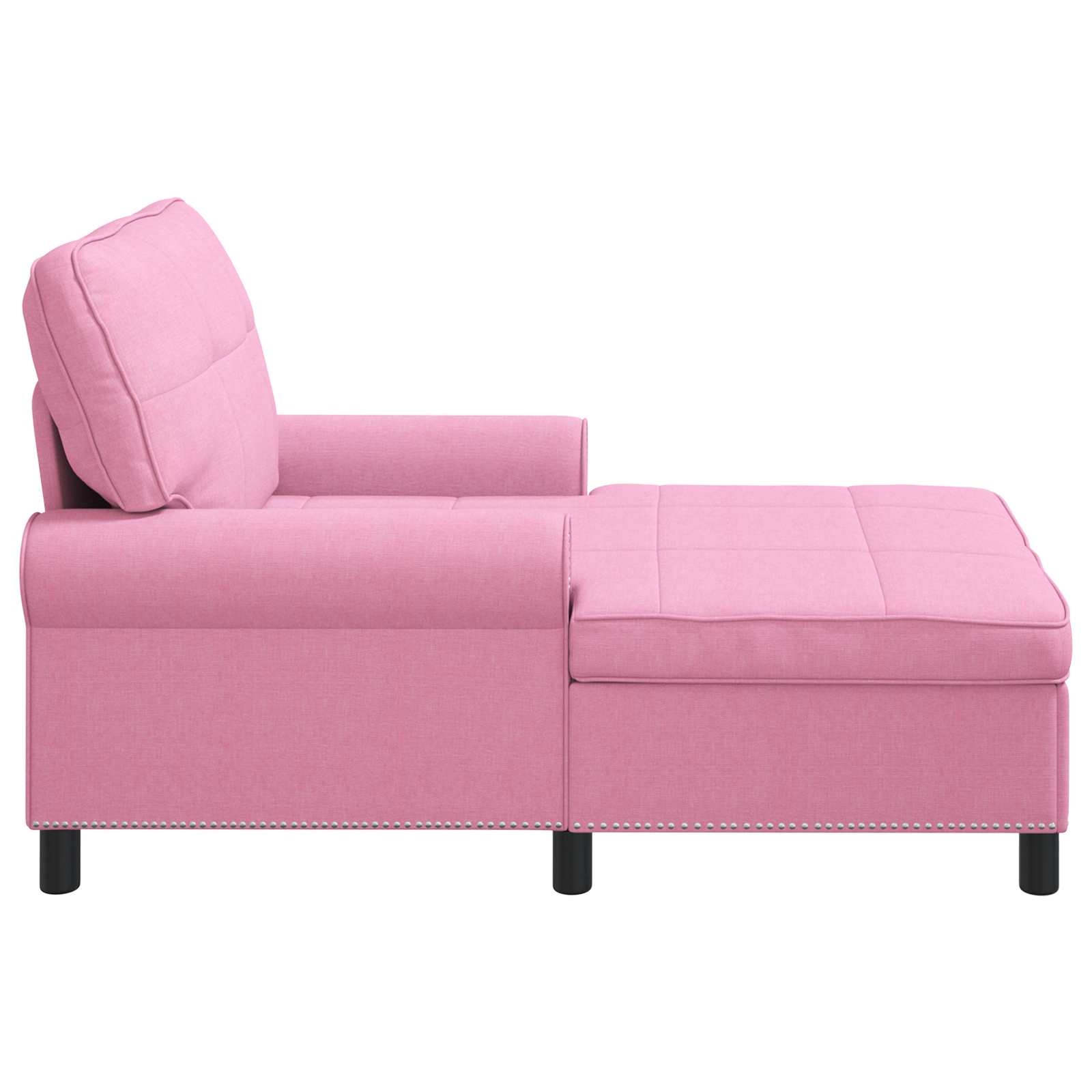 VidaXL Chaise Lounge met kussen Roze 91 x 157 x 91 cm Stof