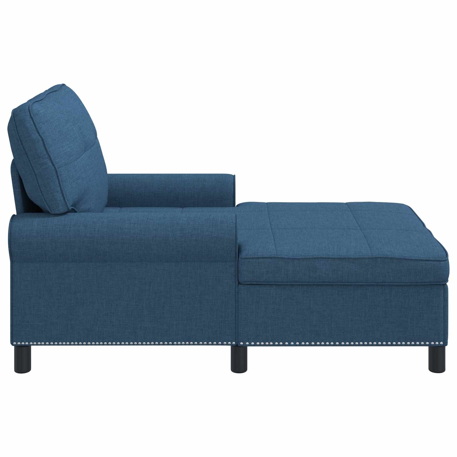VidaXL Chaise Lounge met kussen Blauw 91 x 157 x 91 cm Stof