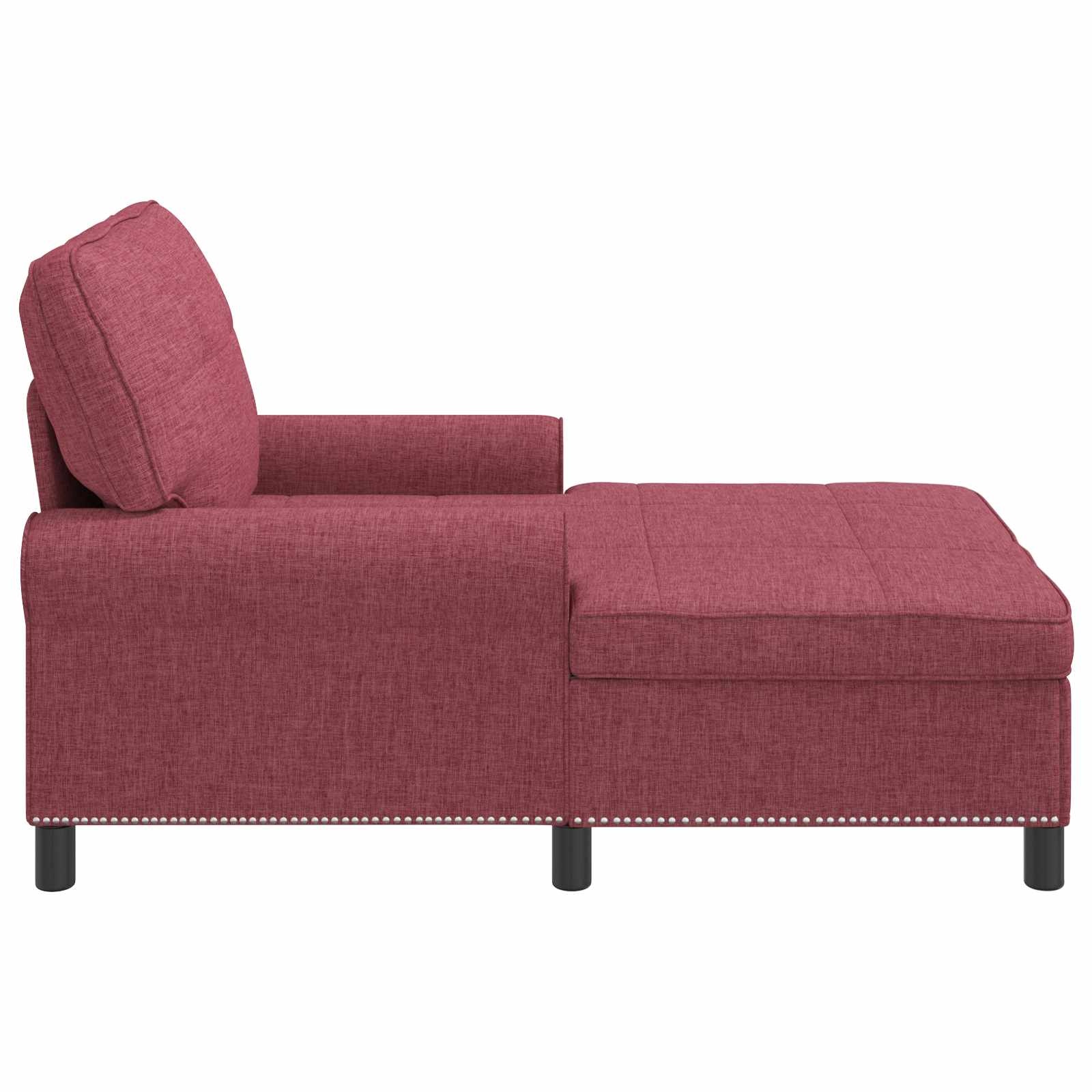 VidaXL Chaise Lounge met kussen Wijnrood 91 x 157 x 91 cm Stof