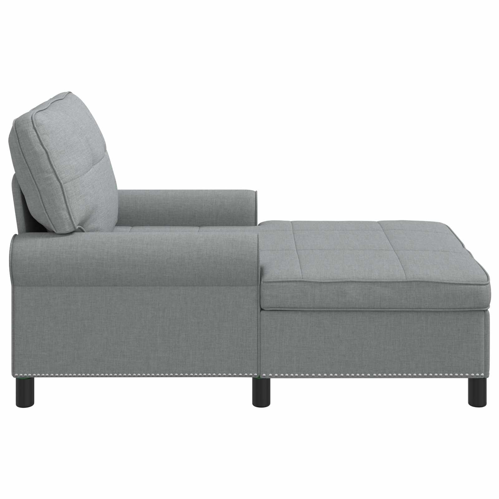 VidaXL Chaise Lounge met kussen Lichtgrijs 91 x 157 x 91 cm Stof