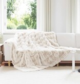 VidaXL Neppels Konijnenbont Deken Wit 240 x 270 cm Polyester