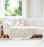 VidaXL Neppels Konijnenbont Deken Wit 150 x 220 cm Polyester