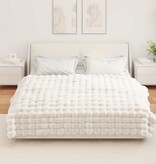 VidaXL Neppels Konijnenbont Deken Wit 150 x 220 cm Polyester