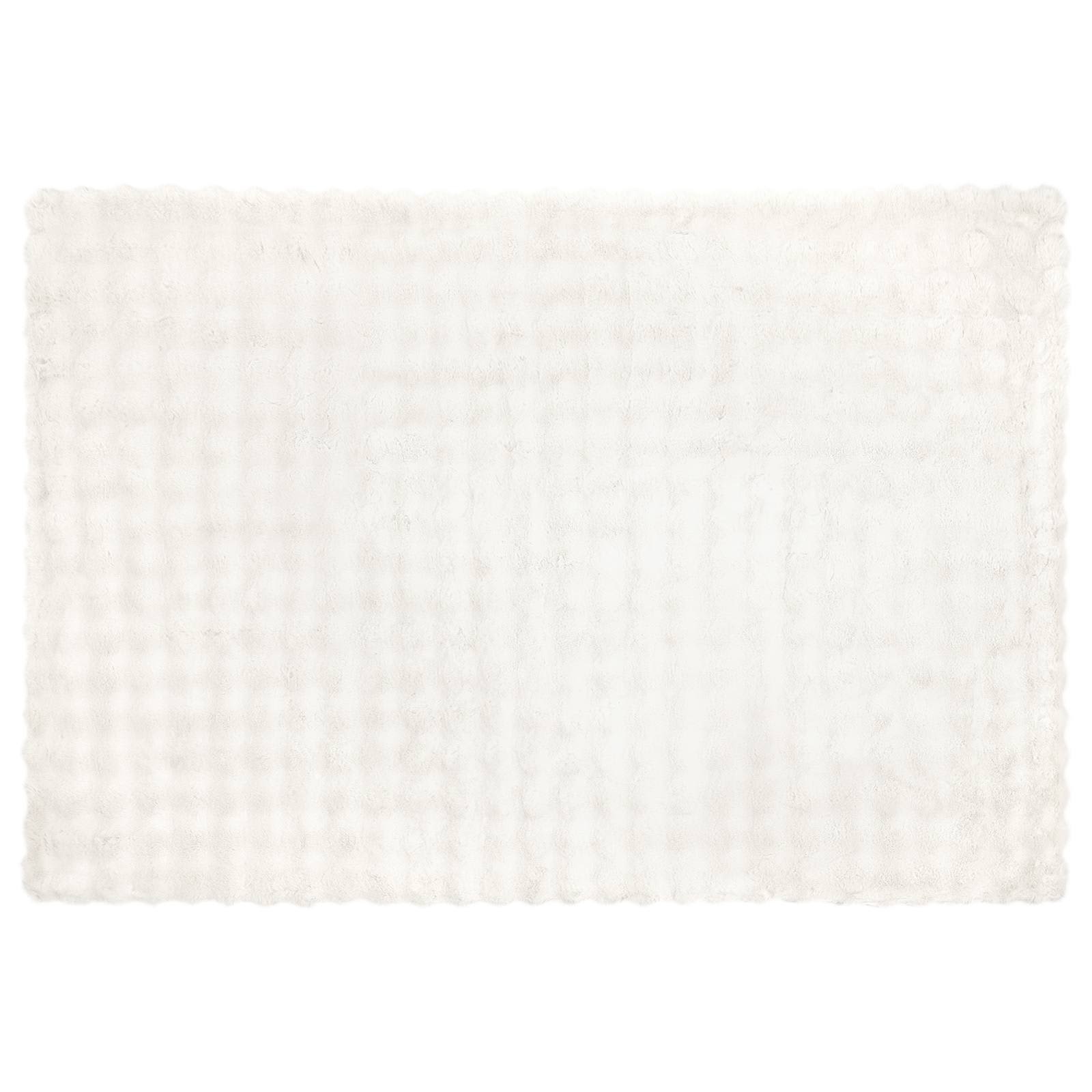 VidaXL Neppels Konijnenbont Deken Wit 150 x 220 cm Polyester