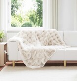 VidaXL Neppels Konijnenbont Deken Wit 130 x 150 cm Polyester