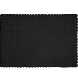 VidaXL Neppels Konijnenbont Deken Zwart 150 x 220 cm Polyester