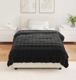 VidaXL Neppels Konijnenbont Deken Zwart 130 x 150 cm Polyester
