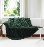 VidaXL Neppels Konijnenbont Deken Donkergroen 240 x 270 cm Polyester