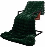 VidaXL Neppels Konijnenbont Deken Donkergroen 150 x 220 cm Polyester